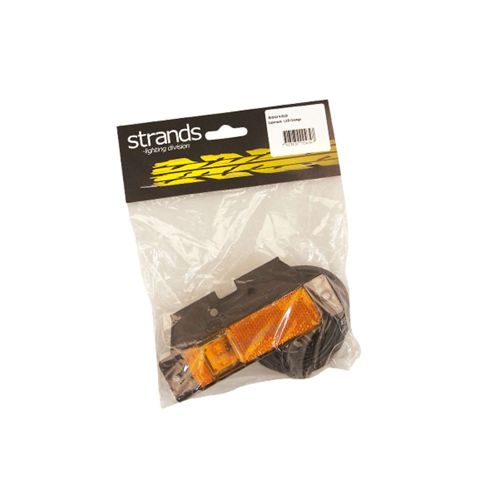 LED Side Marker + Mounting Base 12-24V - Amber