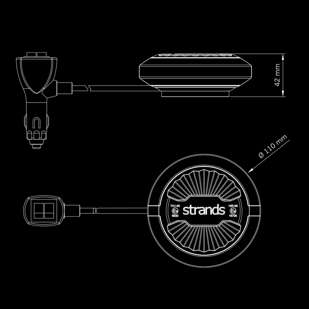 Firefly Summer Glow Beacon/Strobe Light Ø110mm | Magnet + Cig Plug