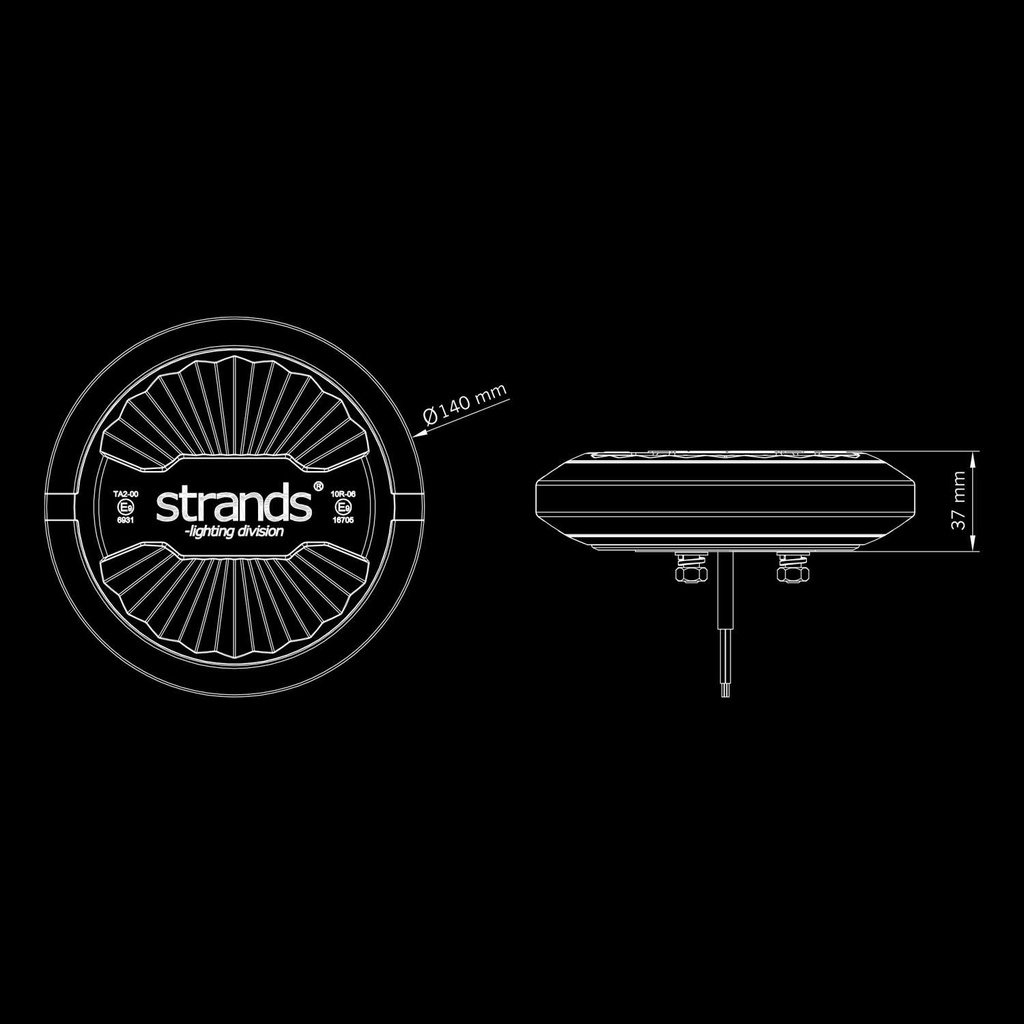 Firefly Summer Glow Beacon/Strobe Light Ø140mm | Surface Mount