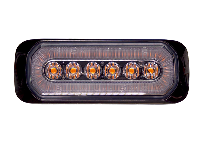 LED strobe 6-LED 12-24V amber/red