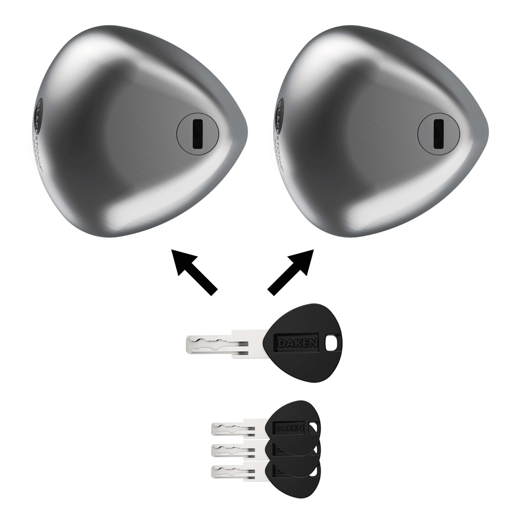 Blackstone Silver COMBO - 2 Locks + 4 Keys