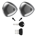 Blackstone Silver COMBO - 2 Locks + 4 Keys