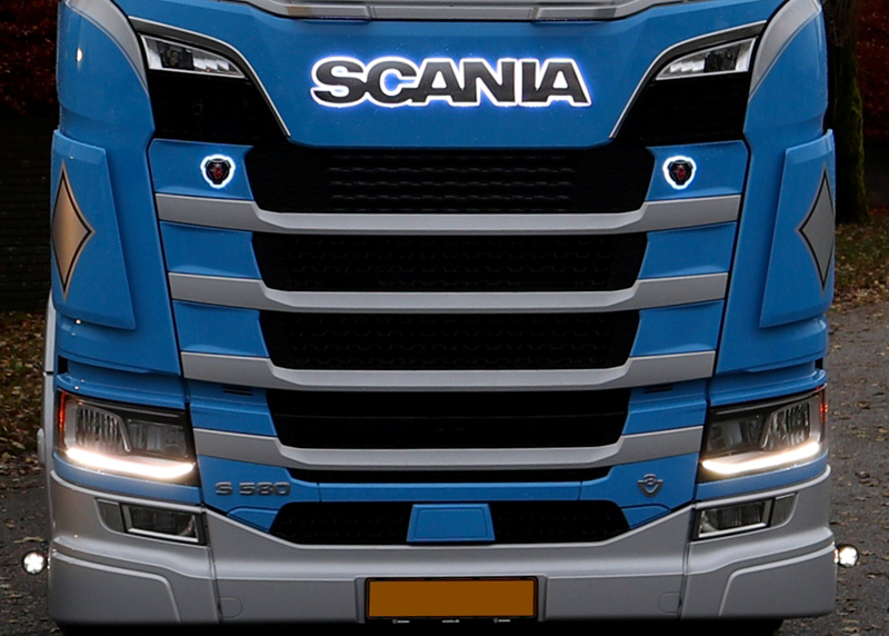 Illuminated Scania LED Emblem - Blue