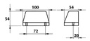 Rectangular Halogen License Plate Light
