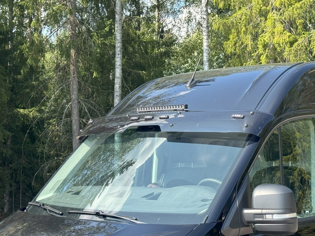 Sunvisor for Volkswagen Crafter & MAN TGE 2025+ | SENSOR CUTOUT | 5 Position Lights + LED Bar