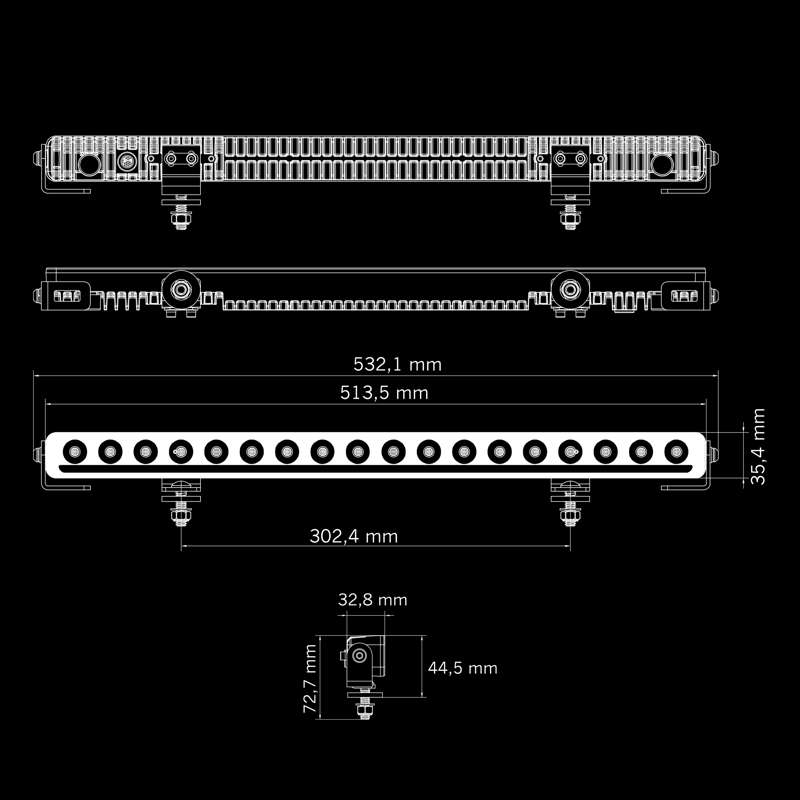 Sunvisor for Mercedes Vito / Viano / V-Class 2004+ | LED Bar