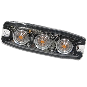 3-LED Ultra Thin Strobe Light - Amber