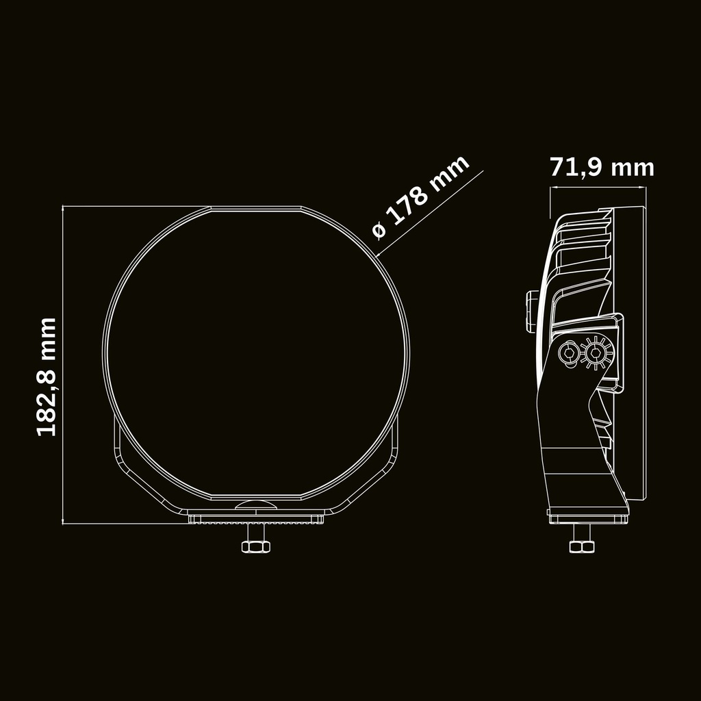 Skylord EXP 7" Full LED Driving Light - Black