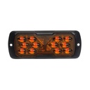 12-LED "FISHEYE" Strobe/Warning Light Orange 12-24V | 114x44x12mm 