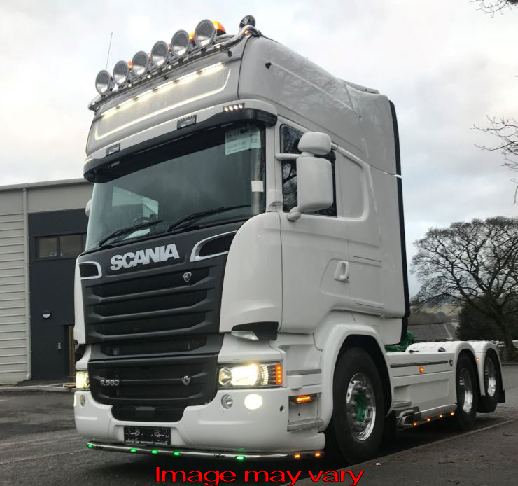 LoBar Aluminum Scania R Serie TYPE 2 Lage Bumper - 7 Amber LED