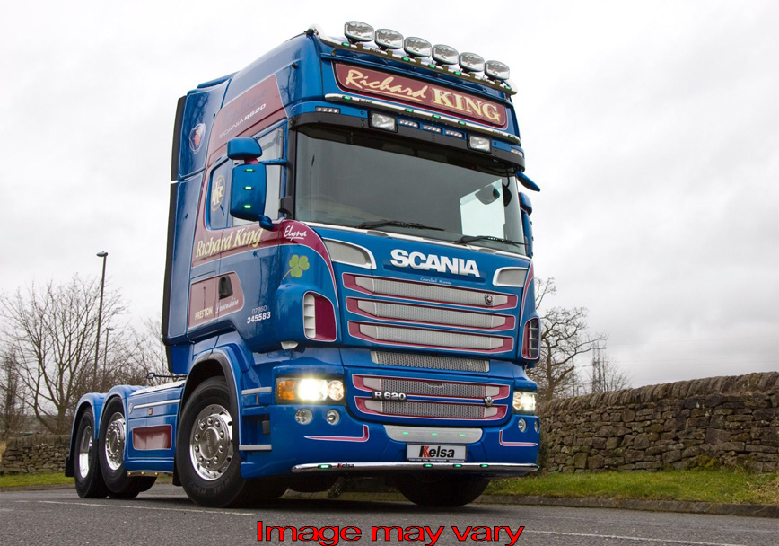 LoBar Aluminum Scania R type 2 Lage Bumper - 5 Amber LED