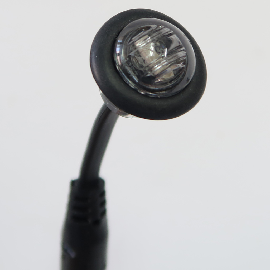 Round White LED Position Light - Smoked Lens