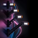 Sidemarker Rubber Arm Long Freedom LED 3 Colors - Left