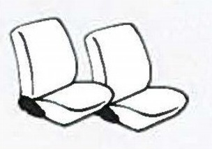Stoelhoes set (2 stoelen) geen uitsp. lendensteun verst.  VW Caddy vanaf 2006