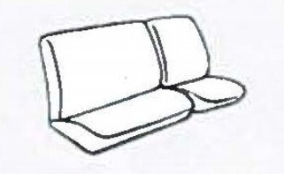 Stoelhoes set (1 stoel 1 bank) VW Transporter T5 vanaf 2003 dikke rugleuning