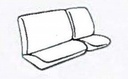 Stoelhoes set (1 stoel 1 bank) VW Transporter T5 vanaf 2003 dikke rugleuning