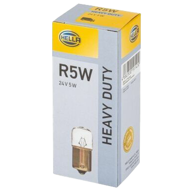 Hella R5W BA15s Halogen Lights 24V | Set of 10 Pieces