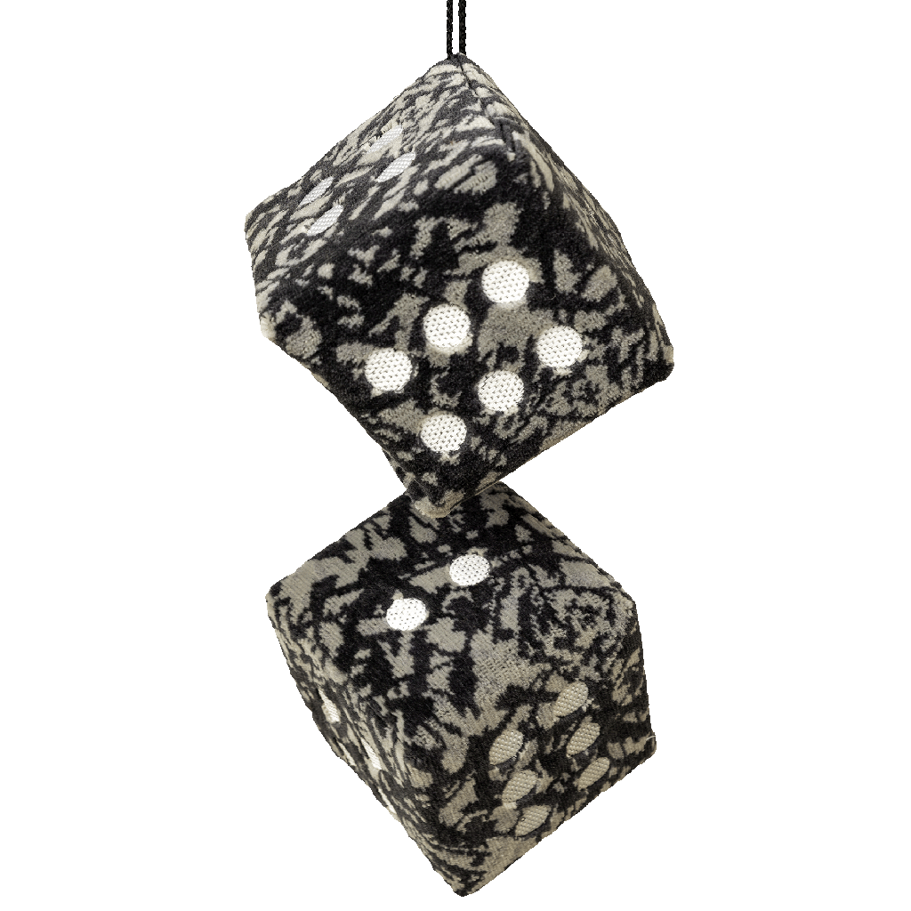 Dice Danish Fabric + Embroidered Dots