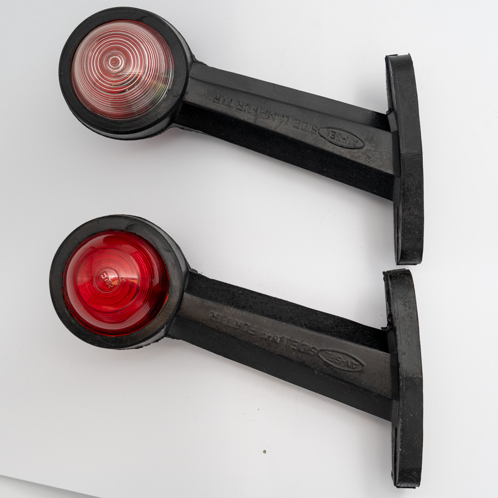 Set Side Marker Lights Straight 165mm - Red/White
