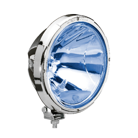 Hella Rallye 3003 with Halogen Position Light | Chrome Ring | Blue Lens