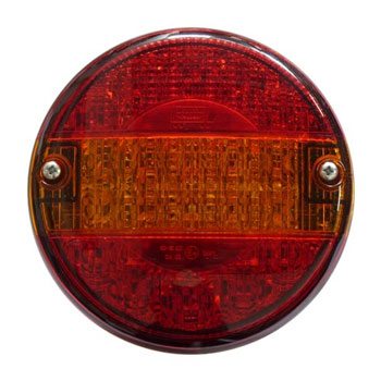 3-Chamber LED Taillight Round Ø140mm | Red/Amber