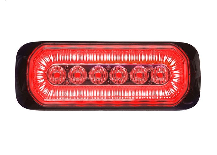 6-LED Strobe Light 12-24V | Dual Color Amber/Red