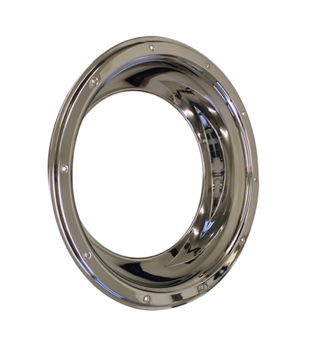Stainless Steel Lockring Wheel Trim 22.5" | Rear with Open Center