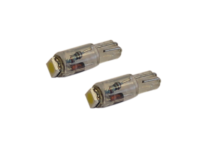 T5 Wedge LED Lights 24V | White | 10 Lumen | Set of 2 Pieces