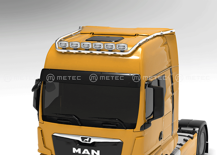 Stainless Steel Roof Light Bar "HYDRA" for MAN TGX GX 2020 | 5 White + 10 Amber LEDs