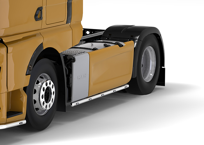 Stainless Steel Sidebars "S-LINER" for MAN TGX 2020 | 5 Amber LEDs