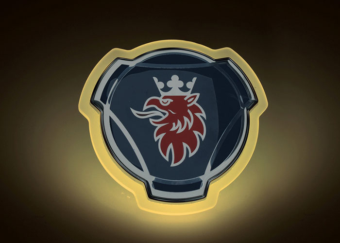 Illuminated Scania LED Emblem - Warm White
