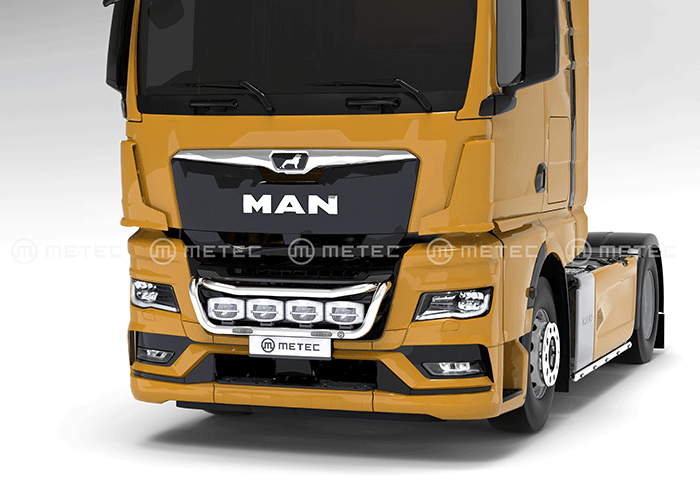 Stainless Steel Frontbar "TAILOR" for MAN TGX 2020 | 2 Strobe Lights