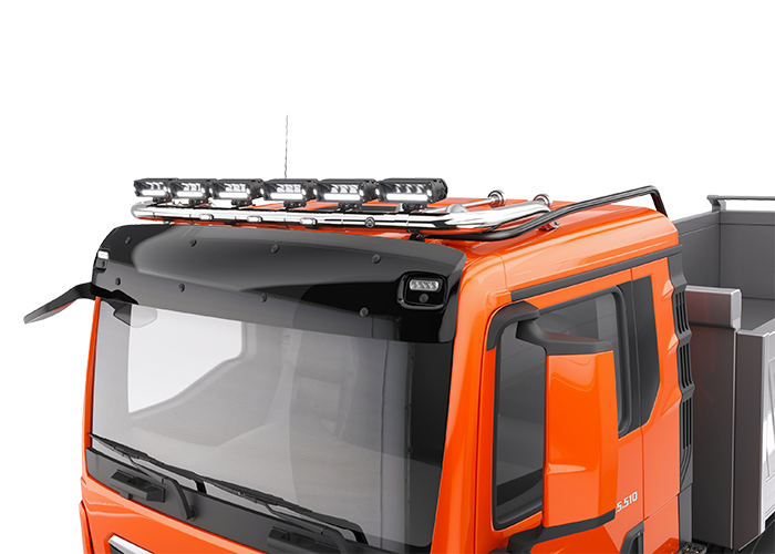 Stainless Steel Roof Light Bar "WIDE" for MAN TGS 2020 NN & TN  | 3 White LEDs