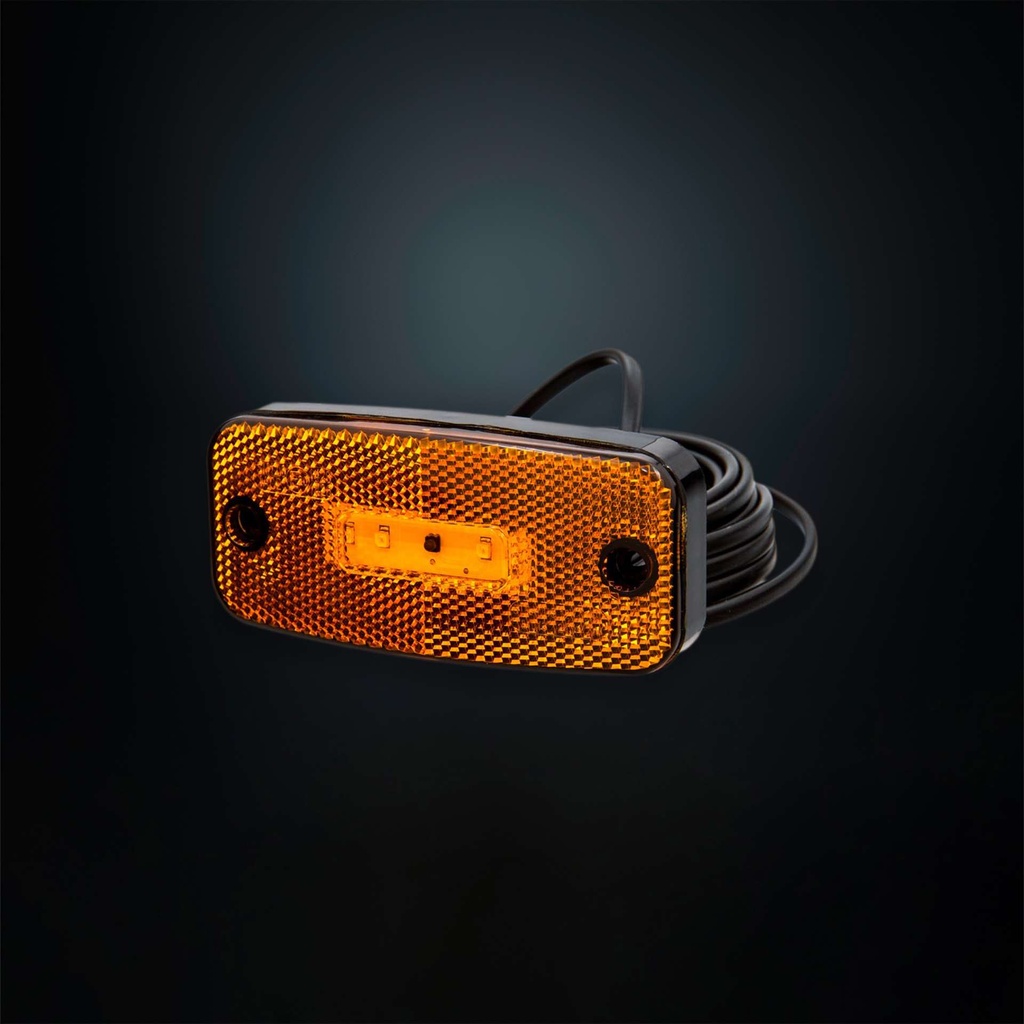 LED Side Marker Light 12-24V + 10m Cable - Amber