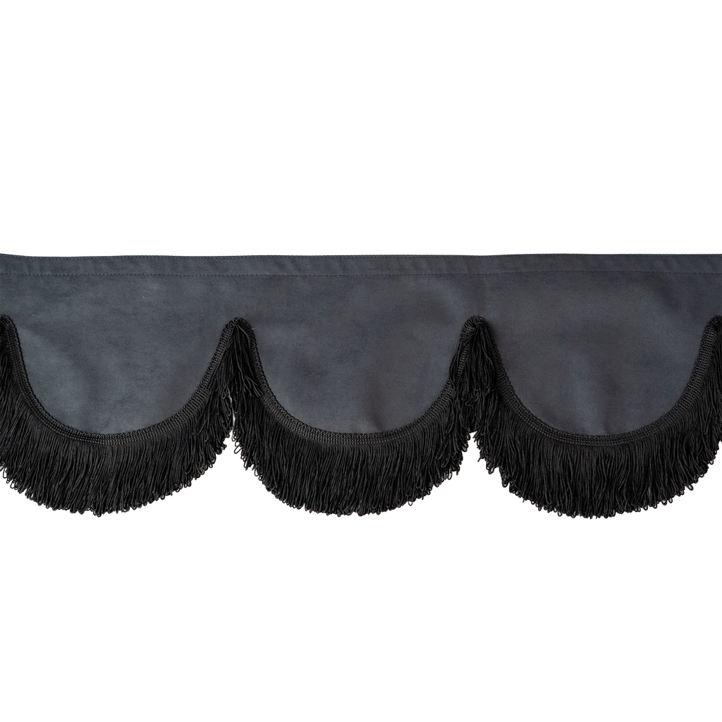 Nedking Front Curtain | Black Alcantara / Suède Look
