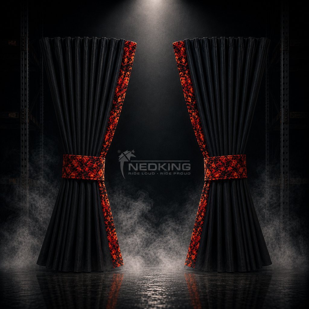 Nedking Side Curtains | Danish Red | 95cm