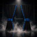 Nedking Side Curtains | Danish Blue | 95cm