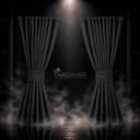 Nedking Side Curtains | Black Alcantara / Suède Look | 95cm