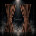 Nedking Side Curtains | Brown Alcantara / Suède Look | 95cm