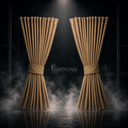 Nedking Side Curtains | Beige Alcantara / Suède Look | 95cm