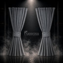 Nedking Side Curtains | Grey Alcantara / Suède Look | 95cm