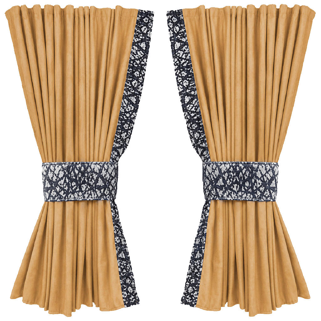 Nedking Side Curtains | Caramel | Danish Gray | 95cm