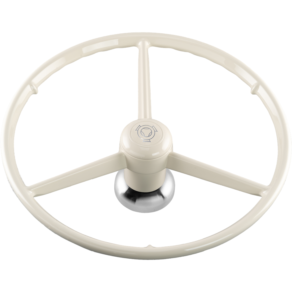 3-Spoke Steering Wheel for Scania 4 Series | White with Scania Vabis Logo