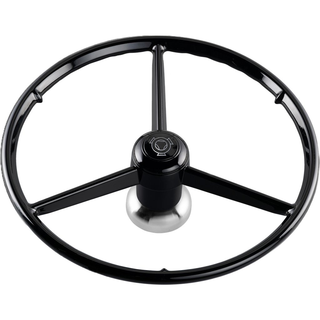 3-Spoke Steering Wheel for Scania 4 Series | Black with Scania Vabis Logo
