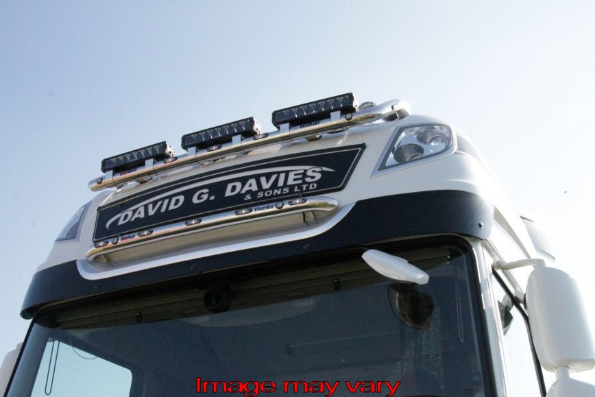 Aluminum VisorBar for DAF XF106 Facelift Super Space Cab | 5 White LEDs