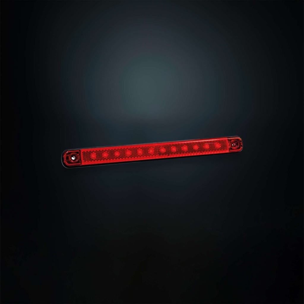 Position light 6 LED red with reflex