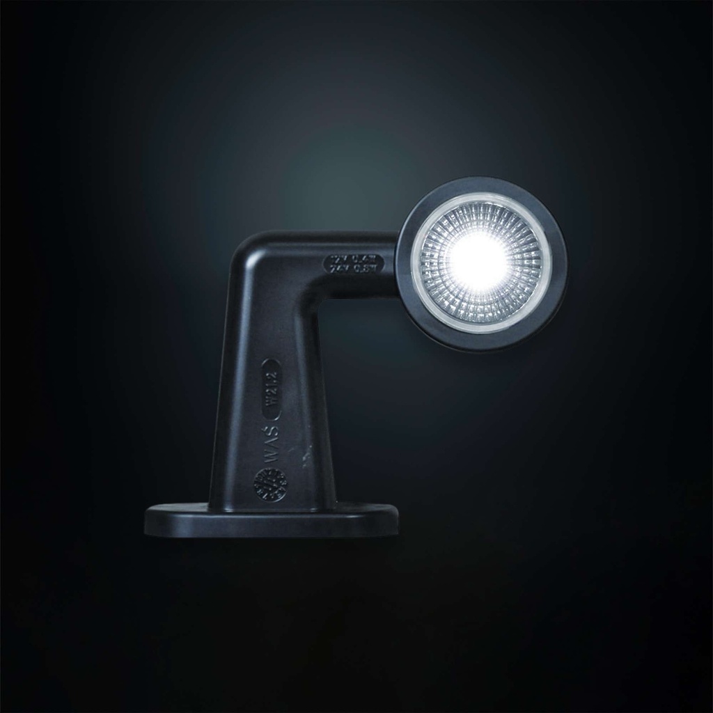Short Rubber Arm with Red/White Position Lights - Right