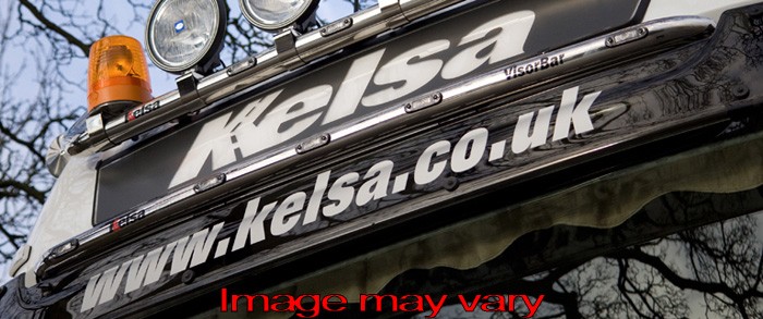 Aluminum VisorBar for Mercedes Actros MP4 & Arocs Big/GigaSpace | 5 White LEDs