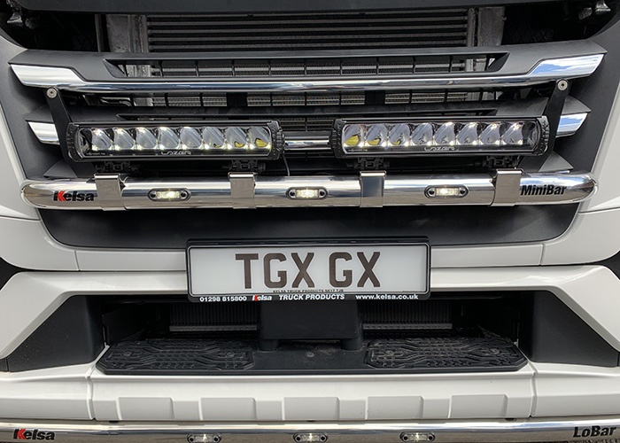 Stainless Steel MiniBar for MAN TG3 GX & GM Cab with Plastic Bumper