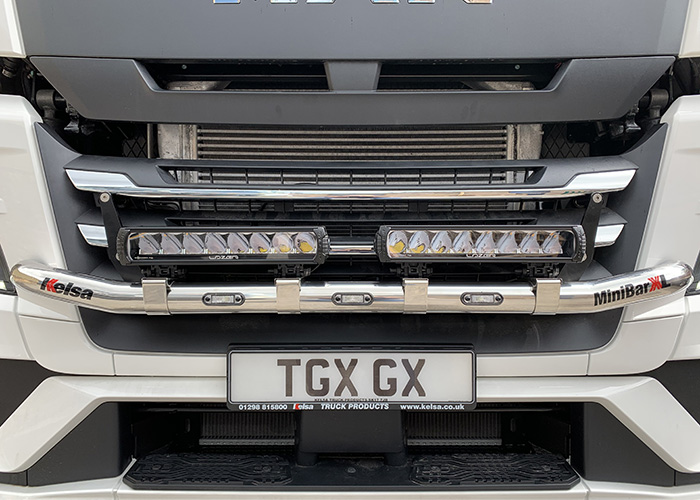 Stainless Steel MiniBar XL for MAN TG3 GX & GM Cab with Plastic Bumper